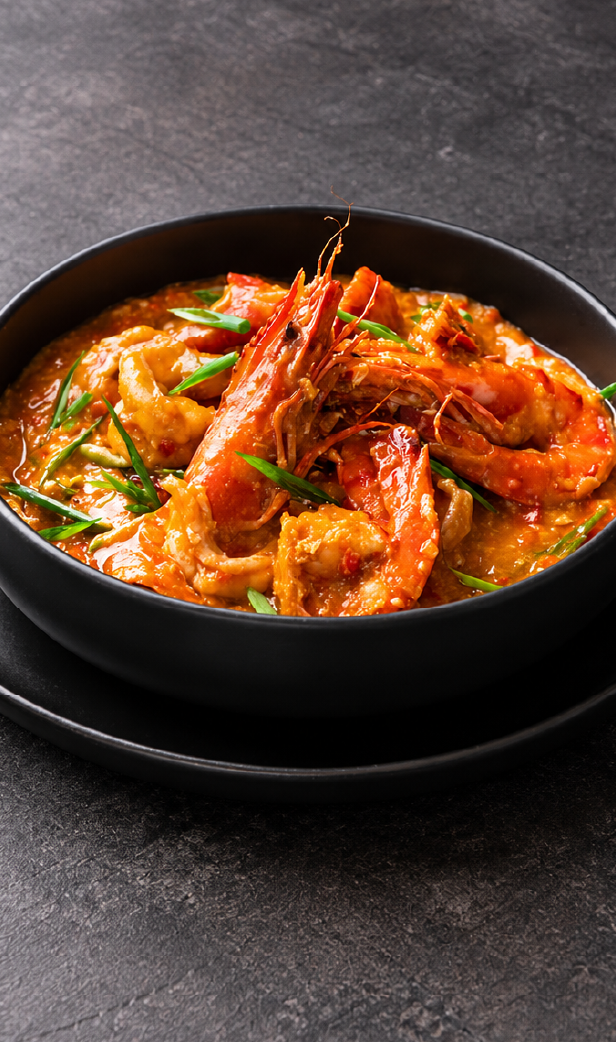 Prawn in Singapore Chilli Crab